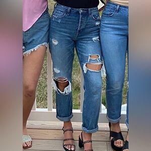 VERVET BLUE Ripped Button Jeans Size 28